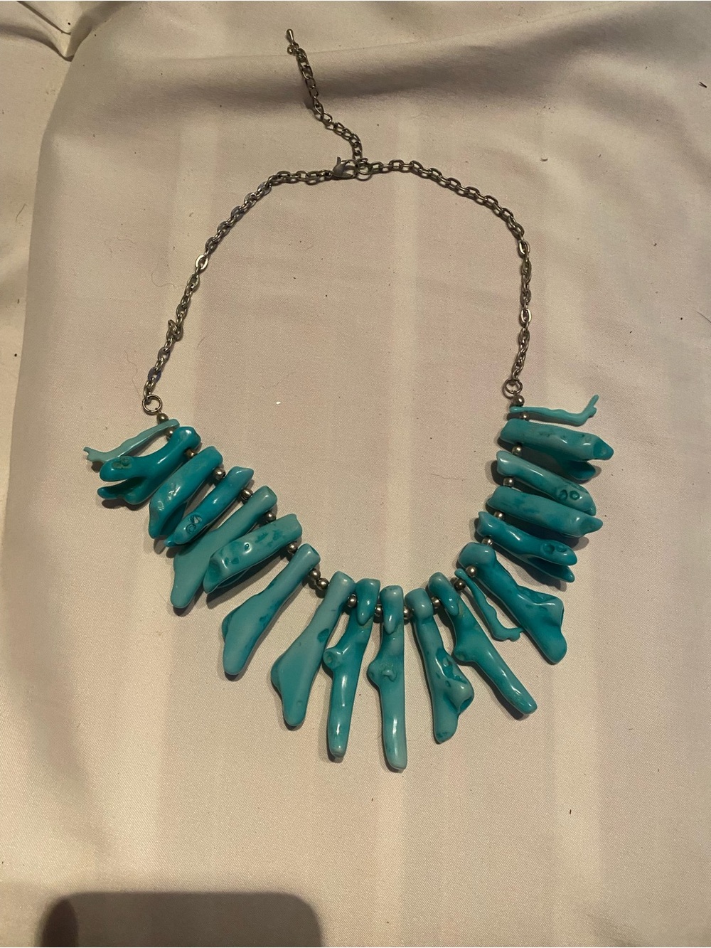 Turquoise Coral-Style Statement Necklace great for cruises in spring!
